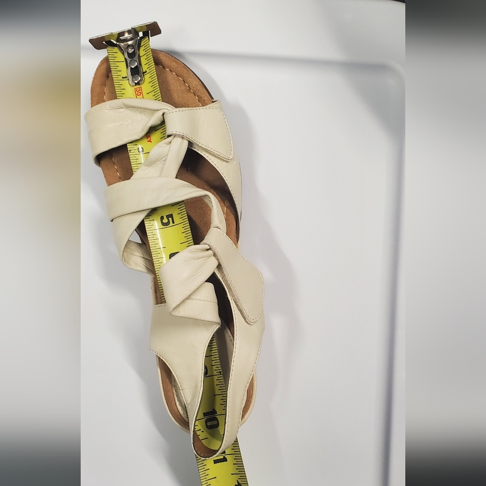 Bjorndal Double Time Off White Leather Upper Adjustable Sandals Size 9.5 - Picture 15 of 16